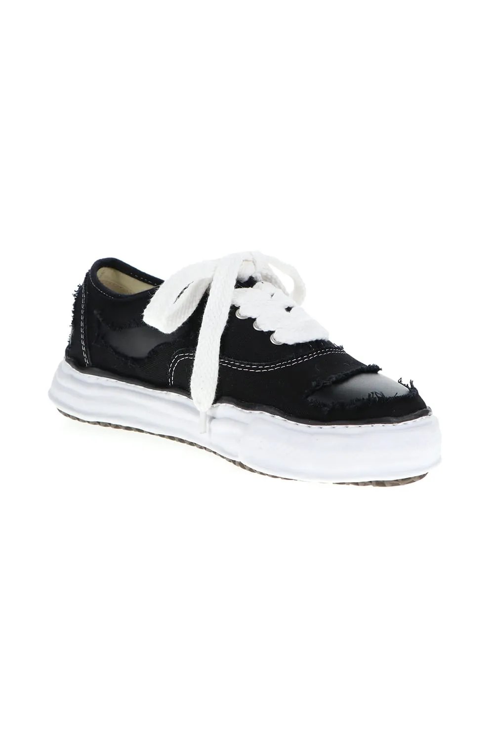 -BAKER- Original sole broken canvas Low-Top sneakers Black