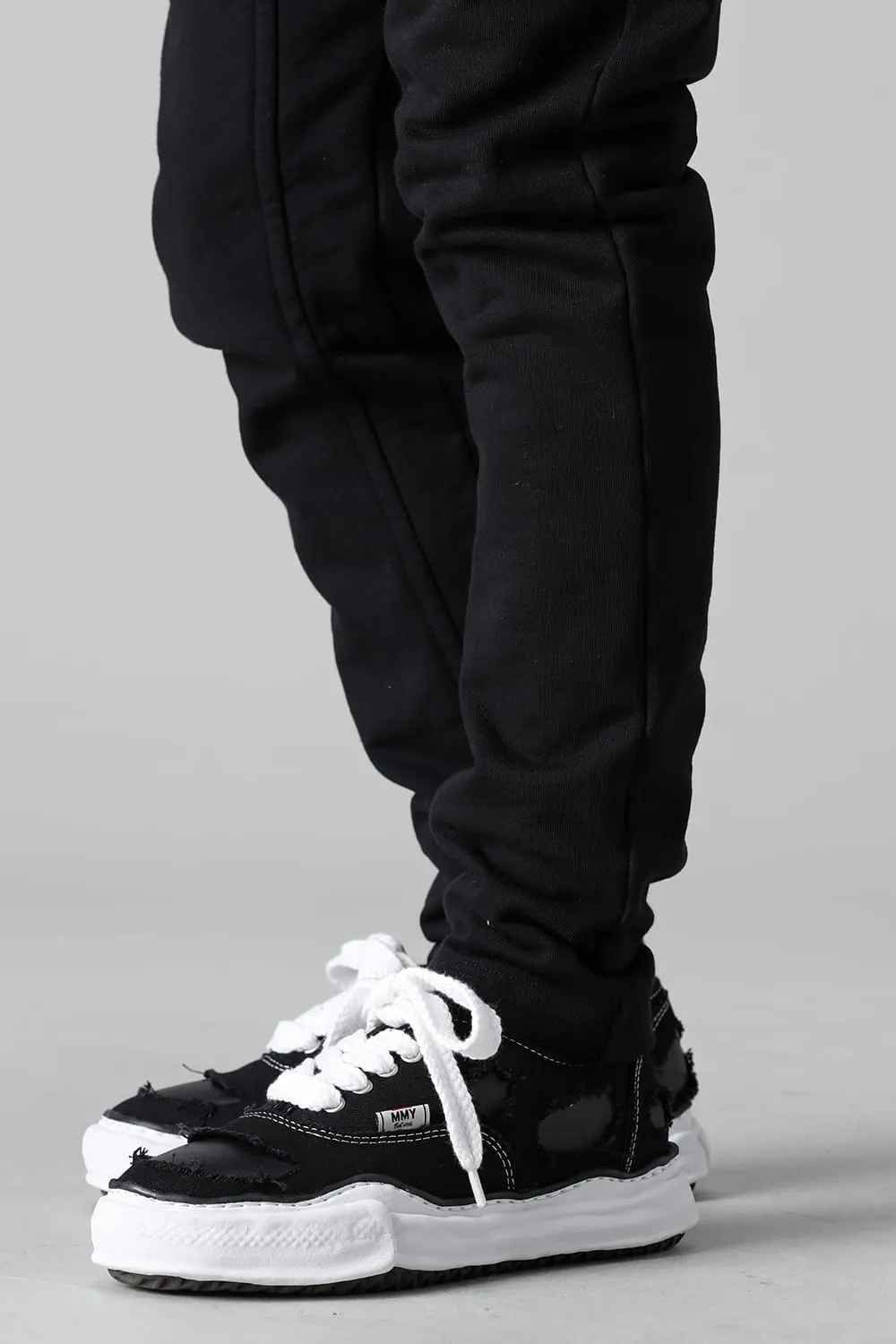 -BAKER- Original sole broken canvas Low-Top sneakers Black