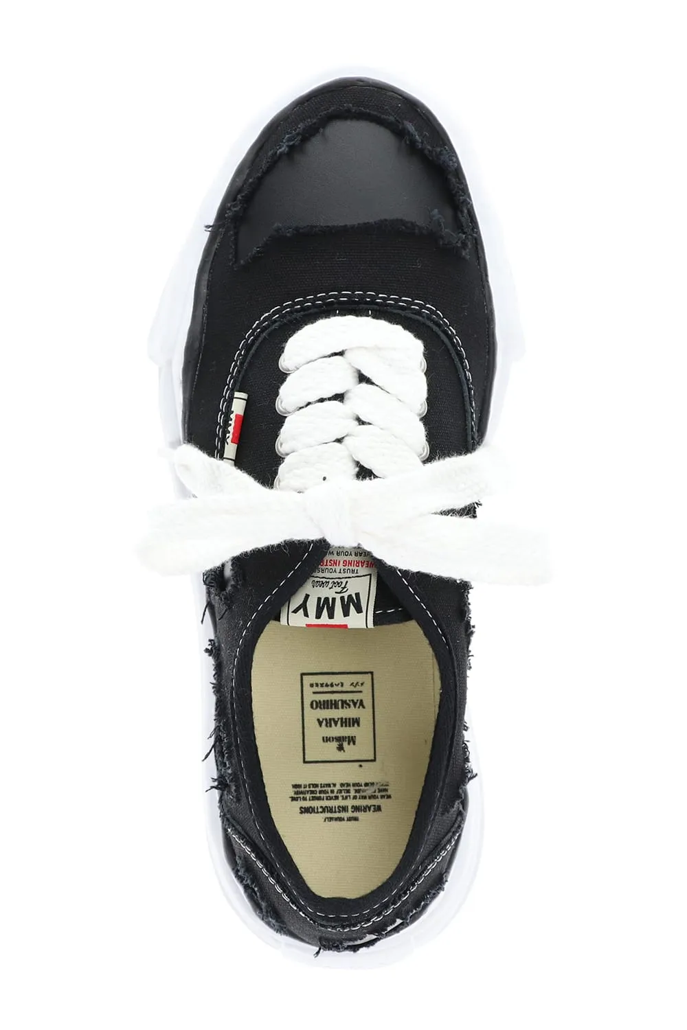 -BAKER- Original sole broken canvas Low-Top sneakers Black