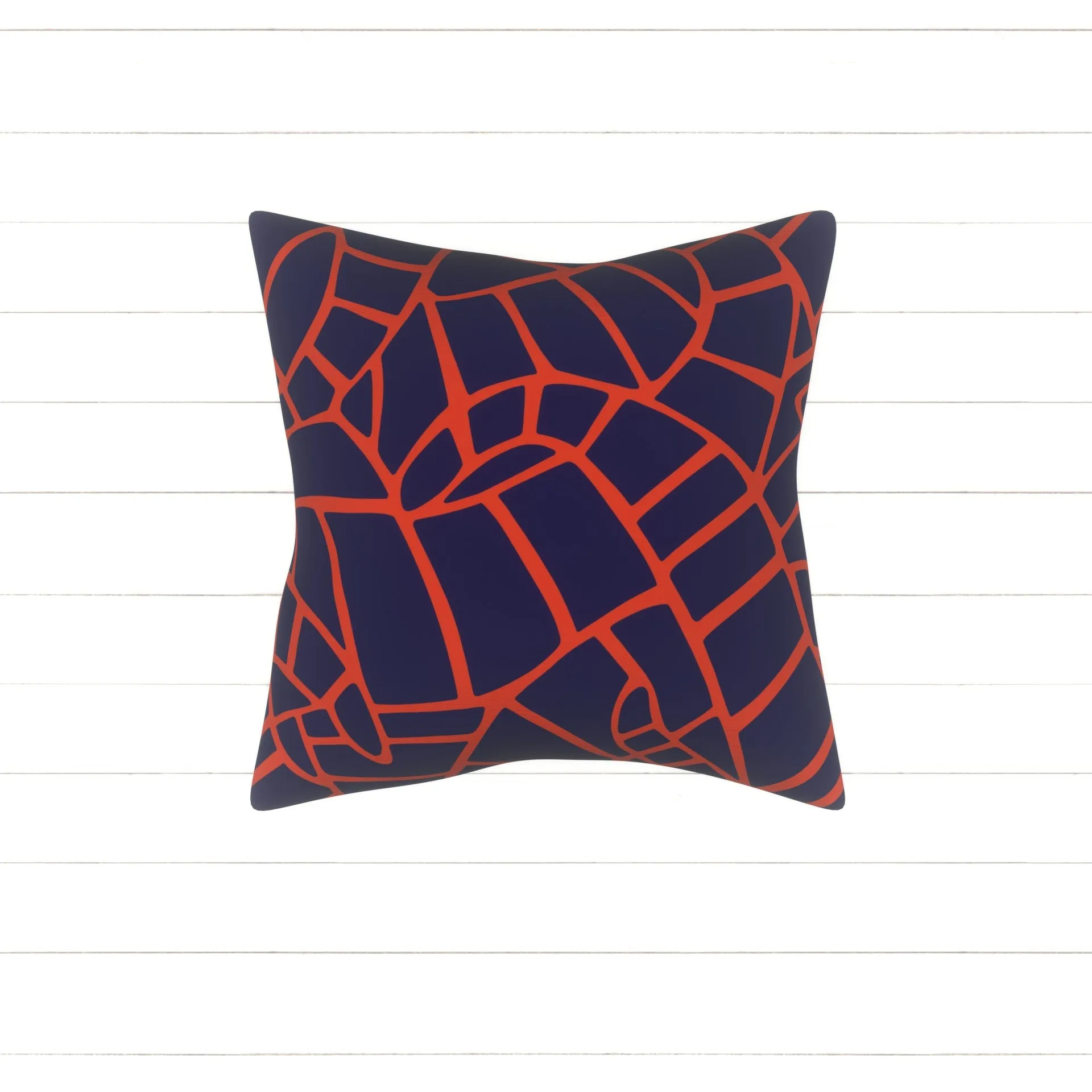1  Abstract coati tails print - bold animal print navy blue and red