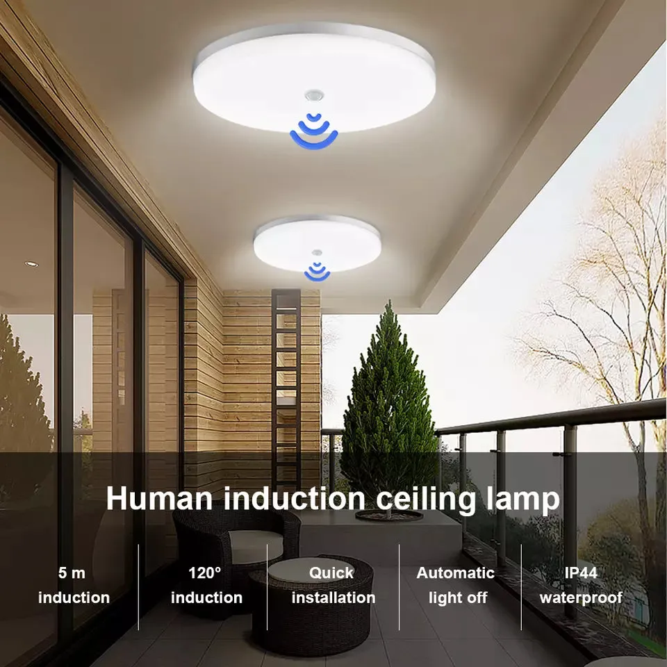 12W-36W Motion Sensor PIR LED Ceiling Lamp Corridor Bedroom Living Room Lights