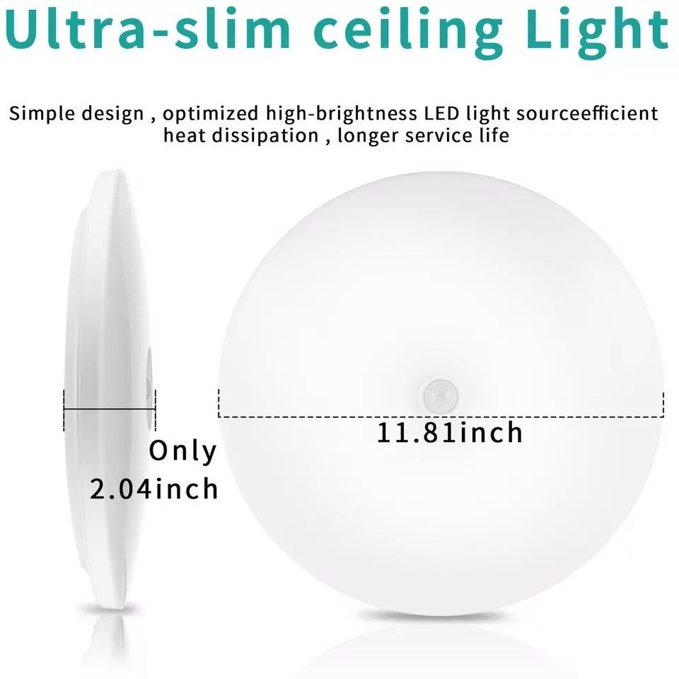 12W-36W Motion Sensor PIR LED Ceiling Lamp Corridor Bedroom Living Room Lights