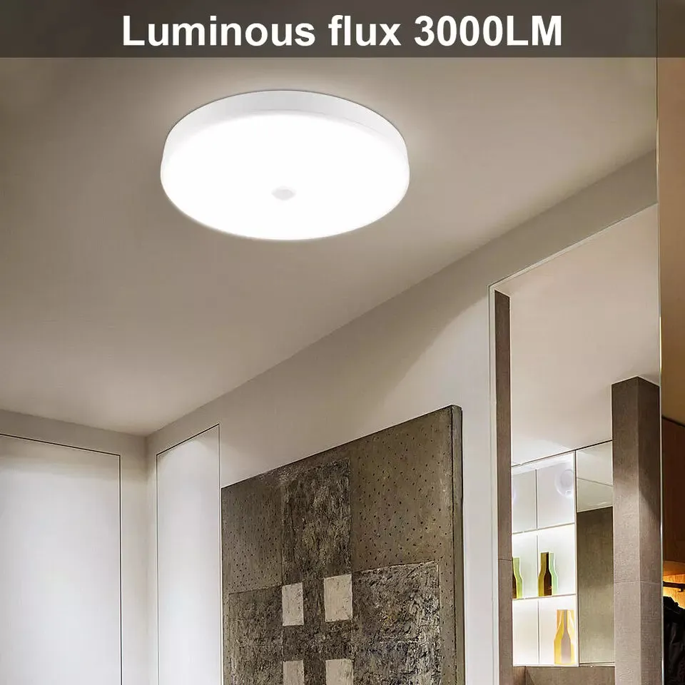 12W-36W Motion Sensor PIR LED Ceiling Lamp Corridor Bedroom Living Room Lights