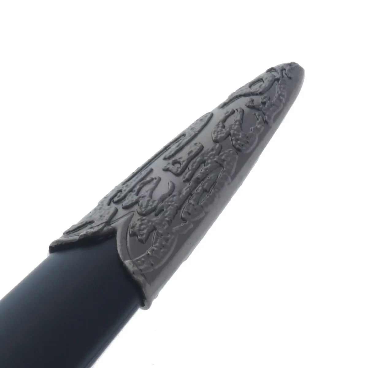 15 3/4" Black medieval dagger w/Black Plastic Scabbard