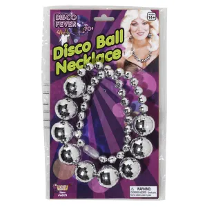 1970s Disco Ball Necklace Costume Jewelry