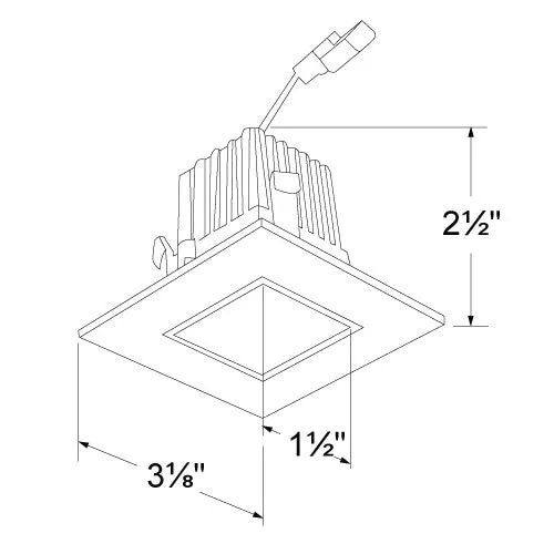 2 in. Square LED Reflector Downlight