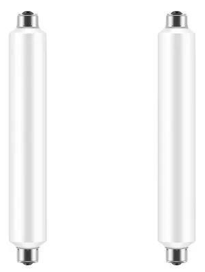2-Pack 4W S15s LED Strip Tube Light Bulbs 221mm, Natural White 4000K, 40W Replacement for Shaving Mirrors & Kitchen Lights