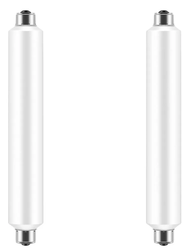 2-Pack 4W S15s LED Strip Tube Light Bulbs 221mm, Natural White 4000K, 40W Replacement for Shaving Mirrors & Kitchen Lights