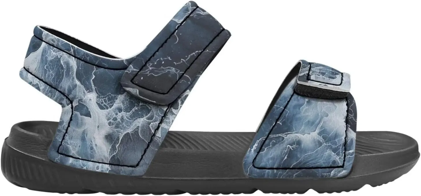 2025 Fashion Toddler Boys' Double Hook and Loop Sandals with Print, Anti-Slip, Comfort, Stable for Learning Walking