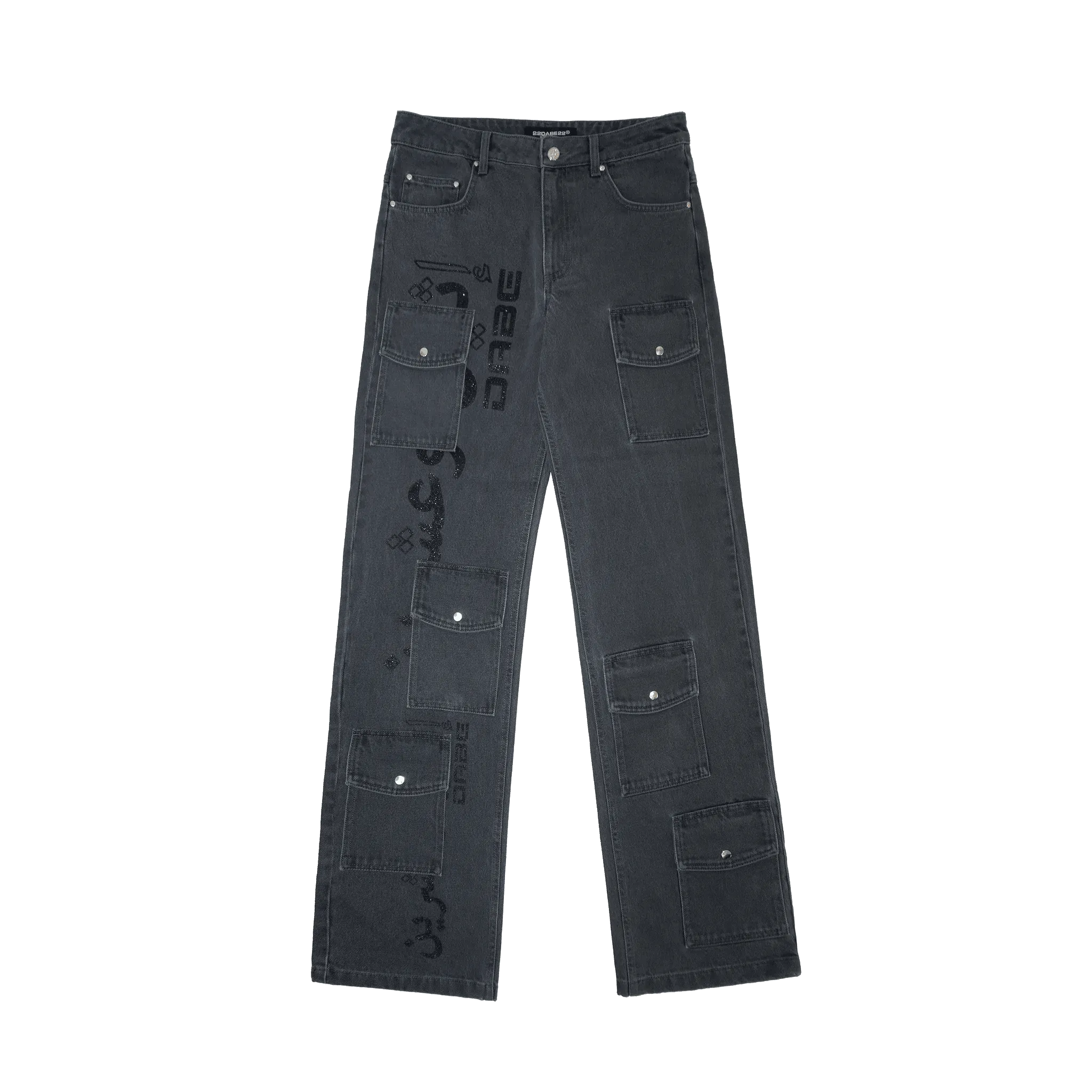 22DABE22 Grey Multi-Pocket Denim
