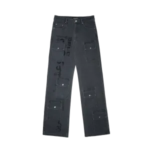 22DABE22 Grey Multi-Pocket Denim
