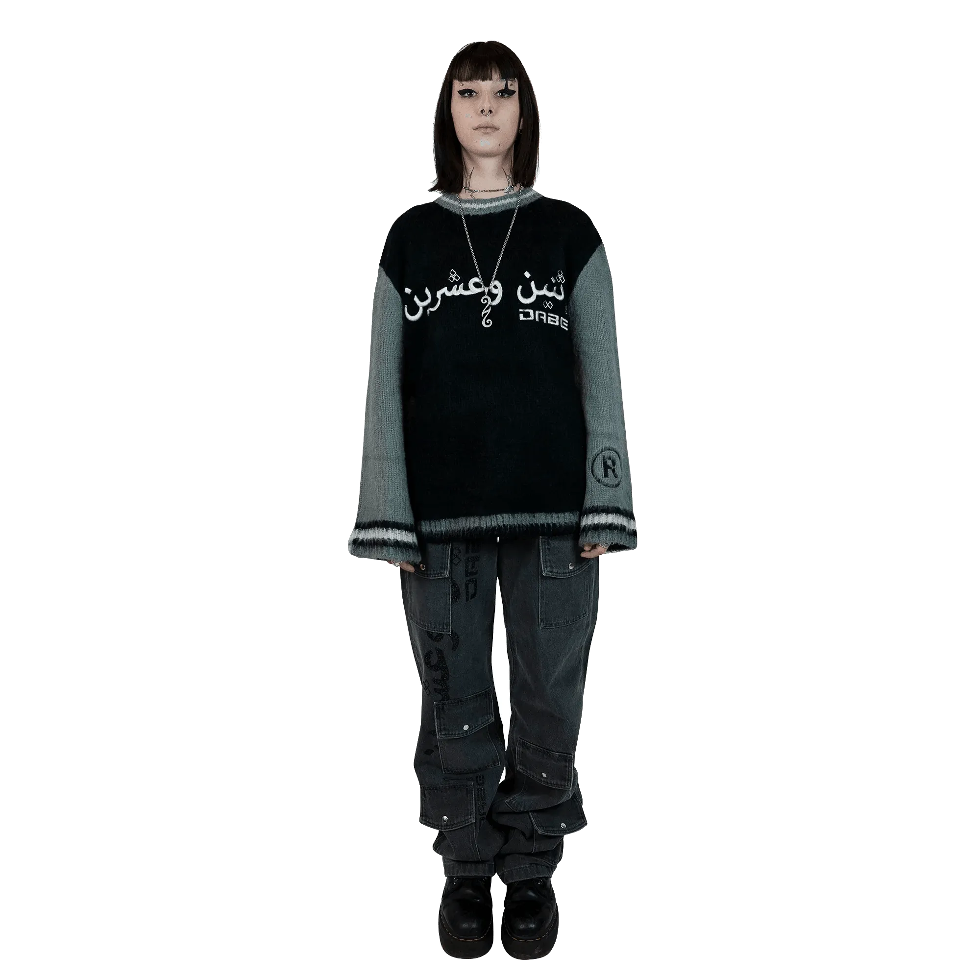 22DABE22 Grey Multi-Pocket Denim