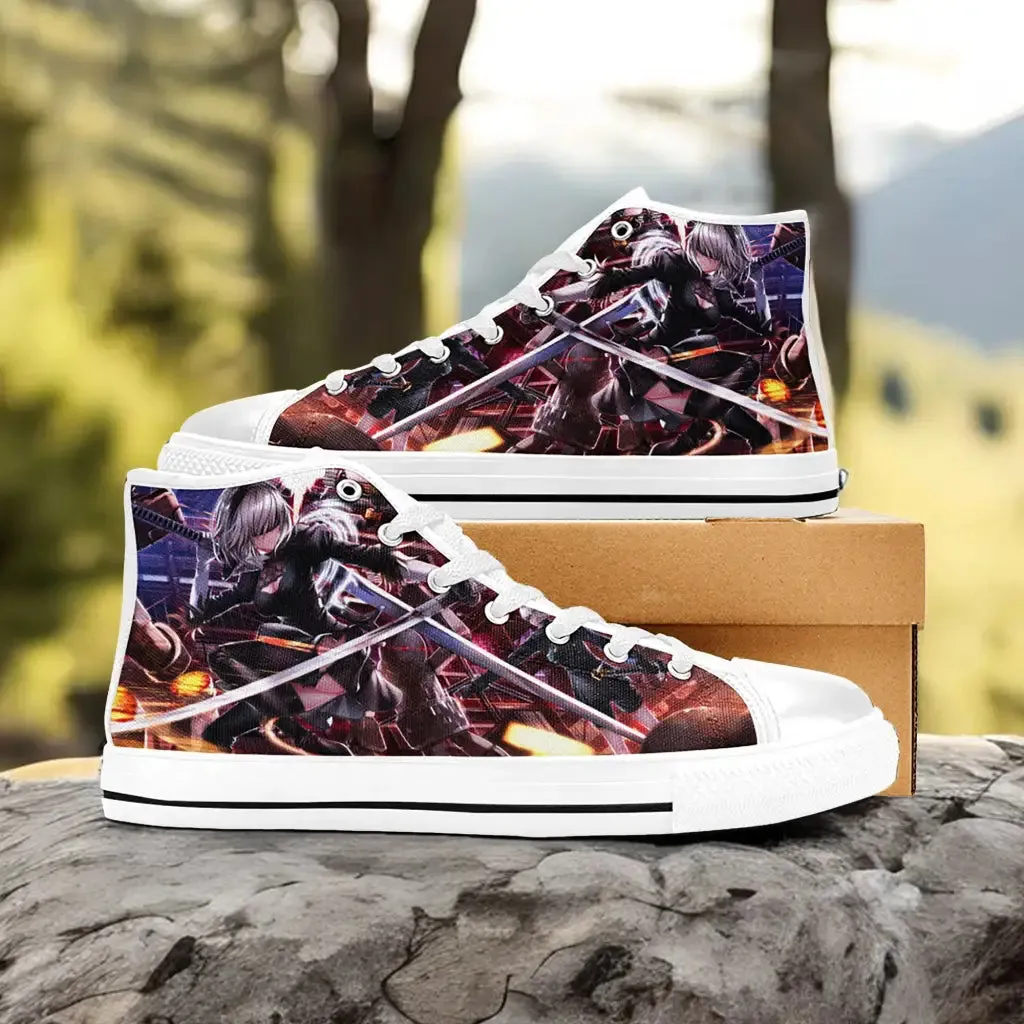 2B NieR Automata Shoes High Tops Sneakers for Kids and Adults