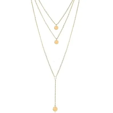 3 layer chain necklace for women