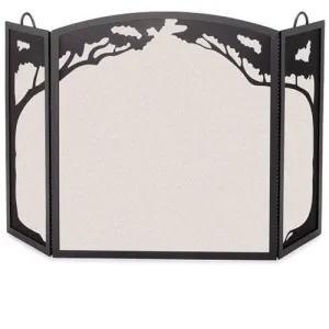 3 Panel Grand Oak Fireplace Screen