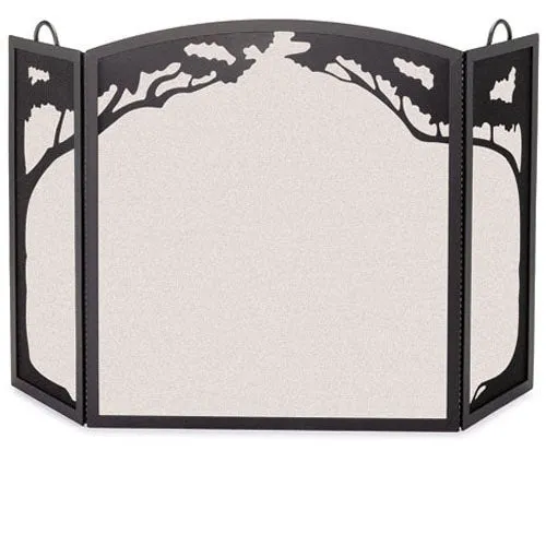 3 Panel Grand Oak Fireplace Screen