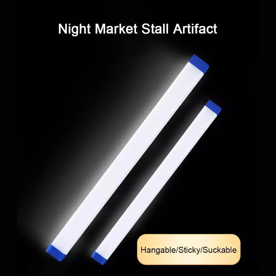 30/60W LED Portable USB Rechargeable Work Light Tube Outdoor Camping Hiking Lamp