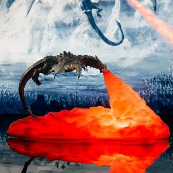 3D LED Dragon Lamp Night Light
