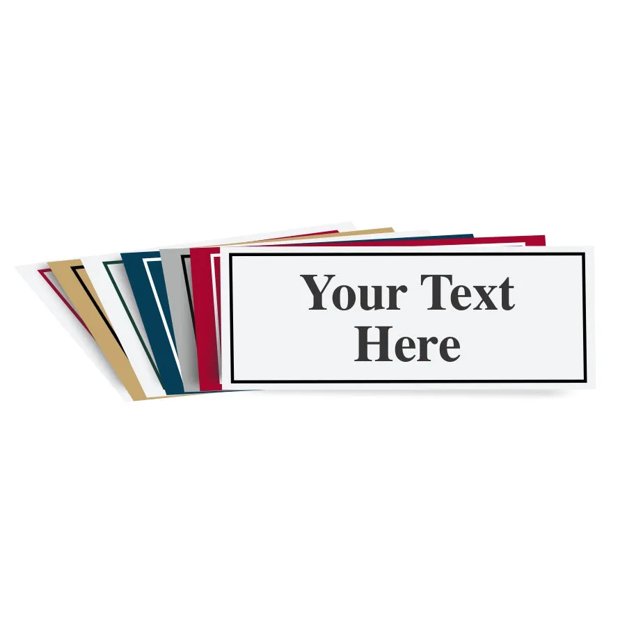 3" X 8" Plastic Engraved Sign