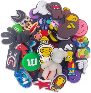 40 PCS Designer Charms Cute Cartoon Shoe Decoration Pack for Birthday Party Gifts