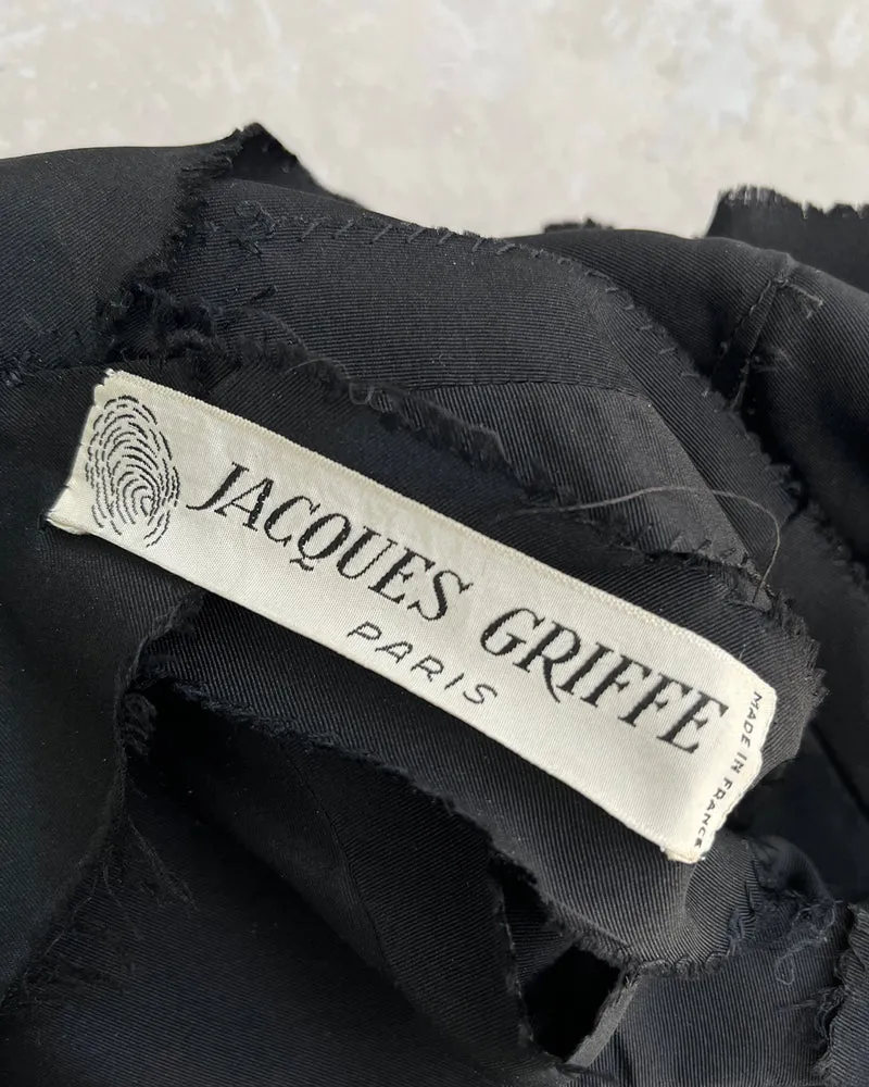50s Jacques Griffe Black Dress | S