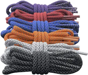 6 Pairs Sport Round Shoe Laces Reflective