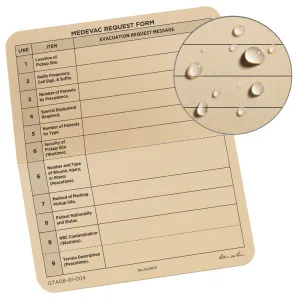 6 X 5 9-Line Combat Card