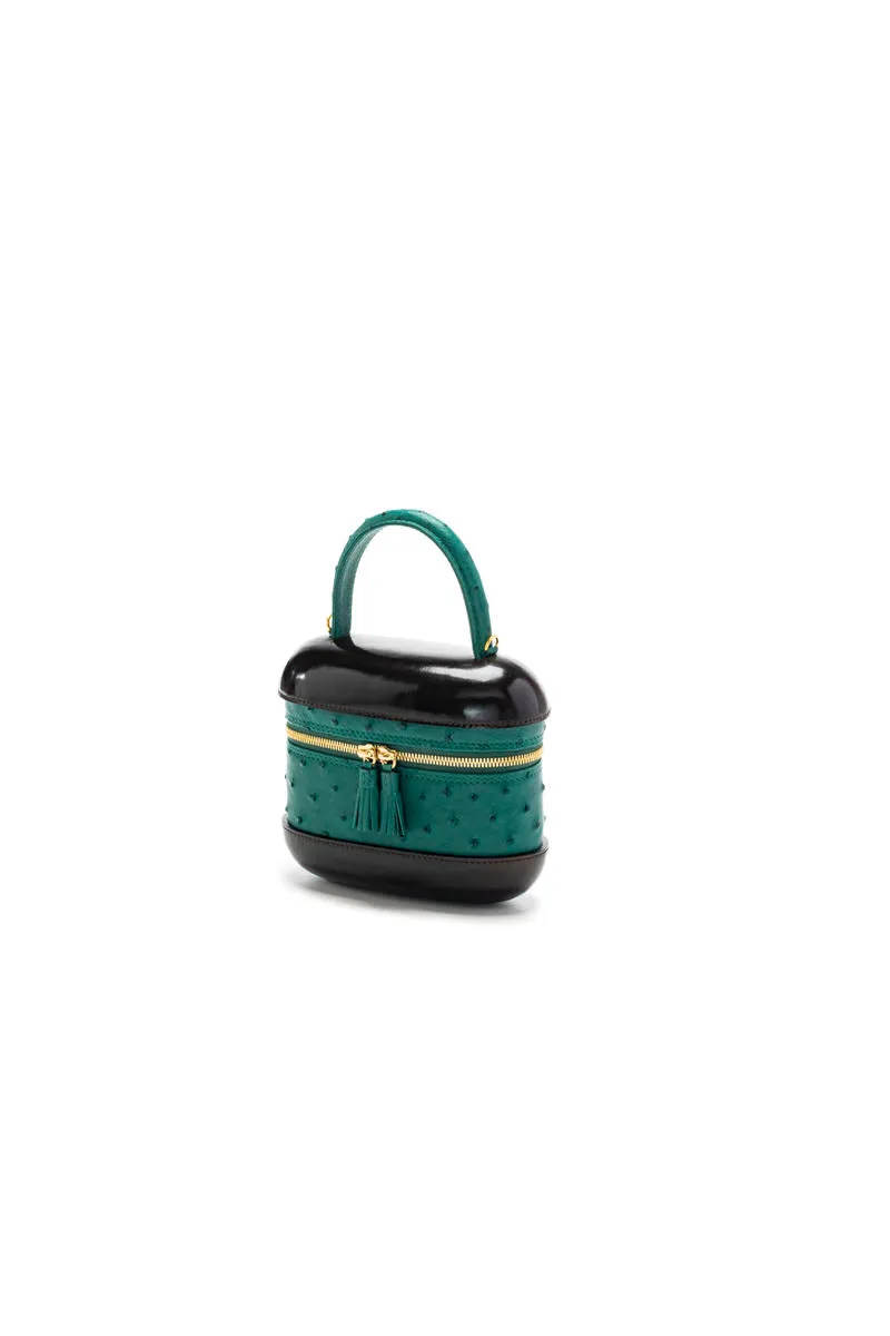 6741S - Ostrich Top Handle Bag