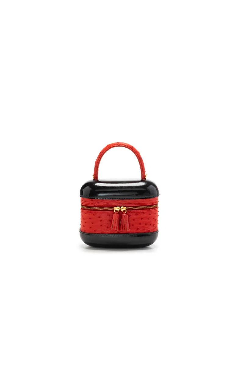 6741S - Ostrich Top Handle Bag