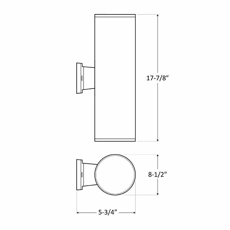 6" Multi-Kelvin Brushed Nickel LED Wall Mount Cylinder Up/ Down Light- 40 Watts