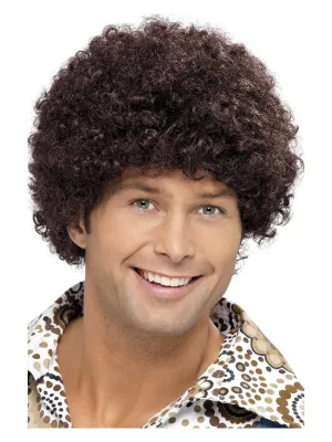 70s Disco Dude Wig, Brown