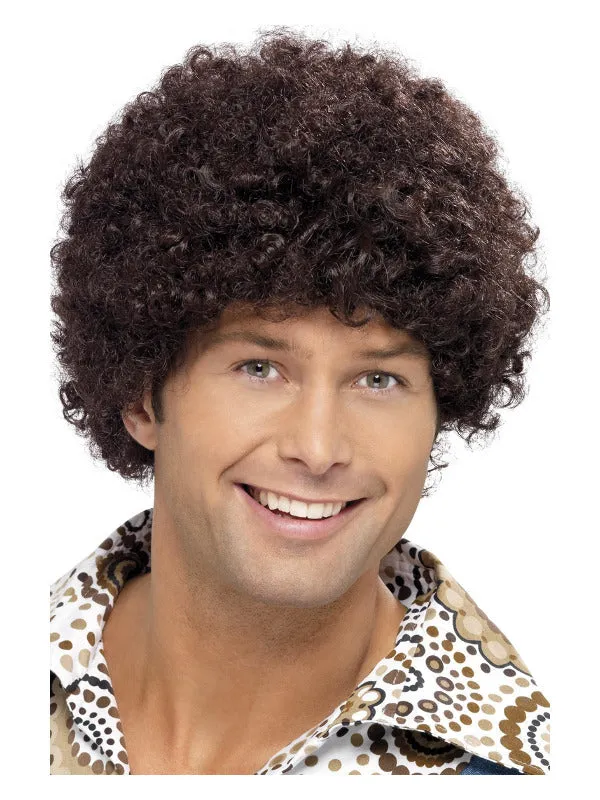 70s Disco Dude Wig, Brown