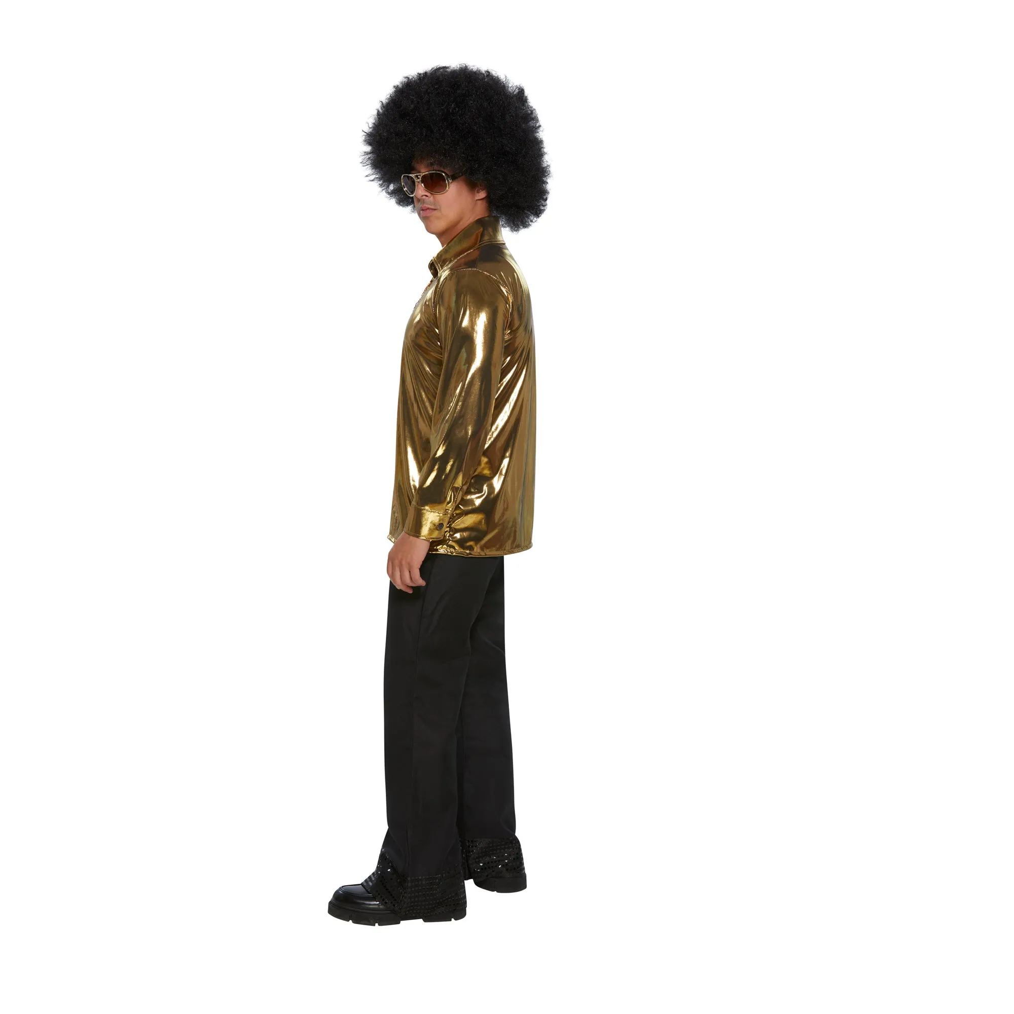70s Disco Gold Shirt for Plus Size Adults