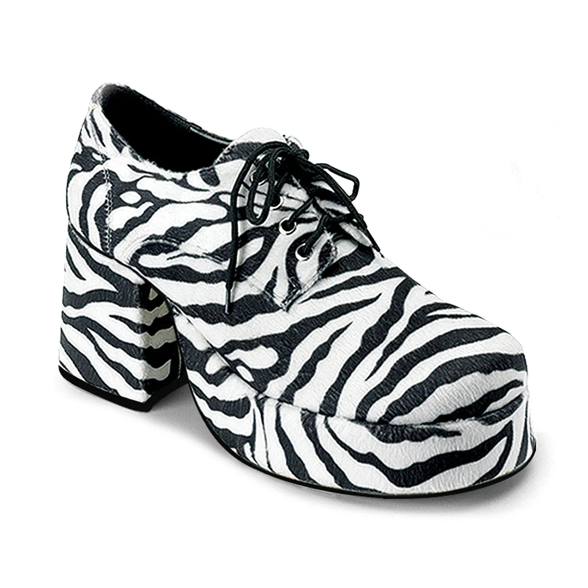 70s Disco Shoes Zebra Pattern