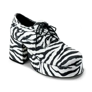 70s Disco Shoes Zebra Pattern