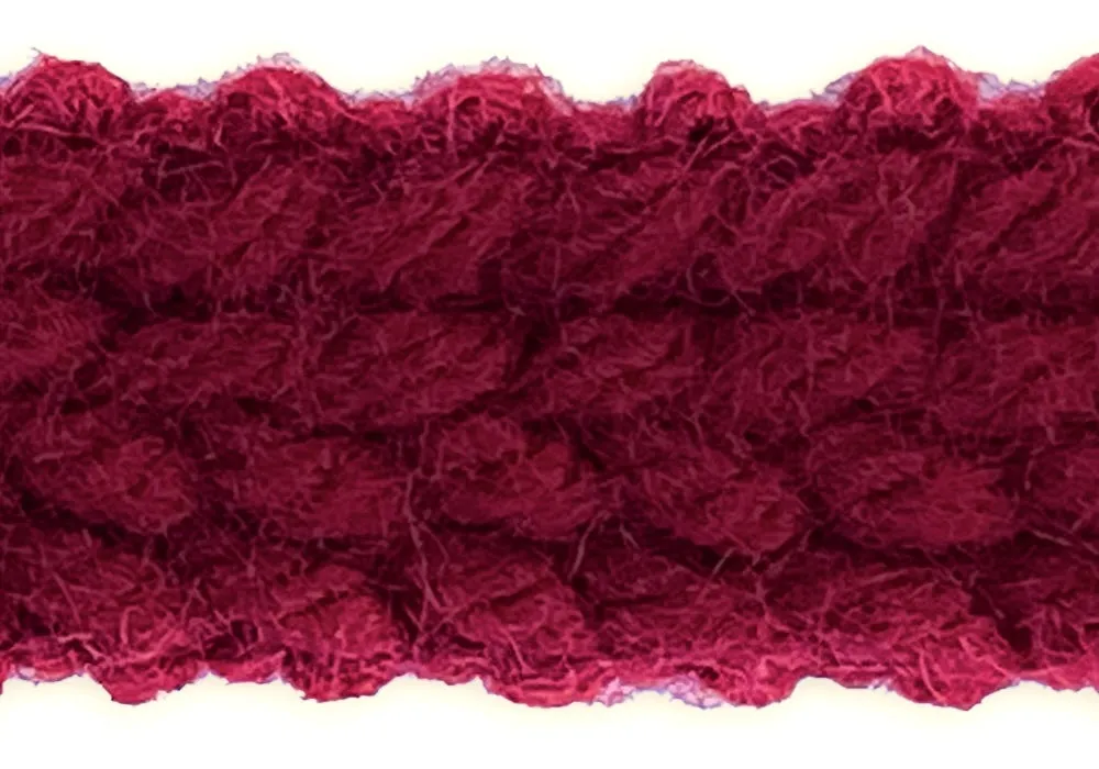 7/8" Garnet Wine Textured Braided Trim (Made in Japan)