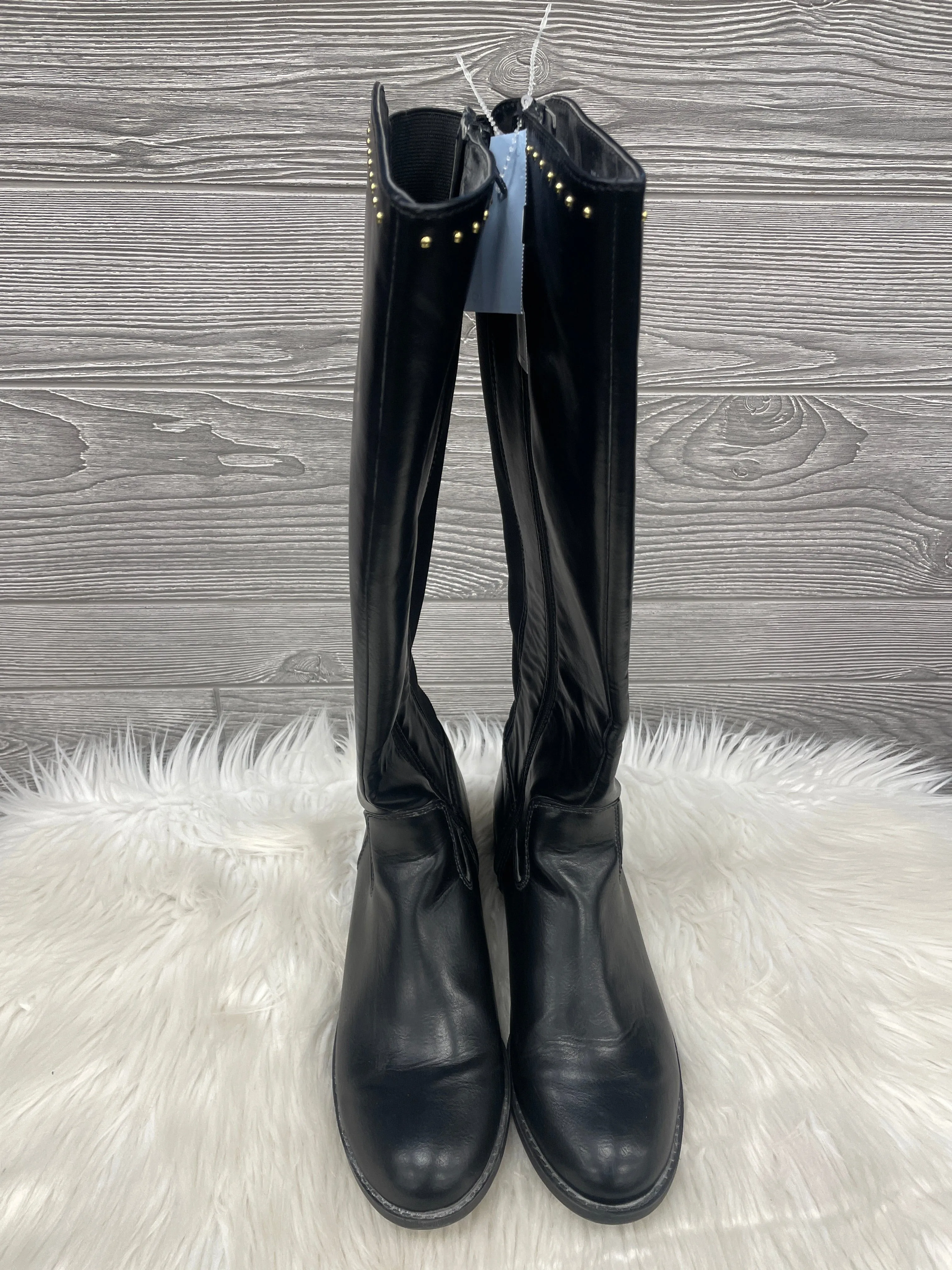 Slip Resistant All Day Wear Boots Knee Flats By Clothes Mentor In Black, Size: 10