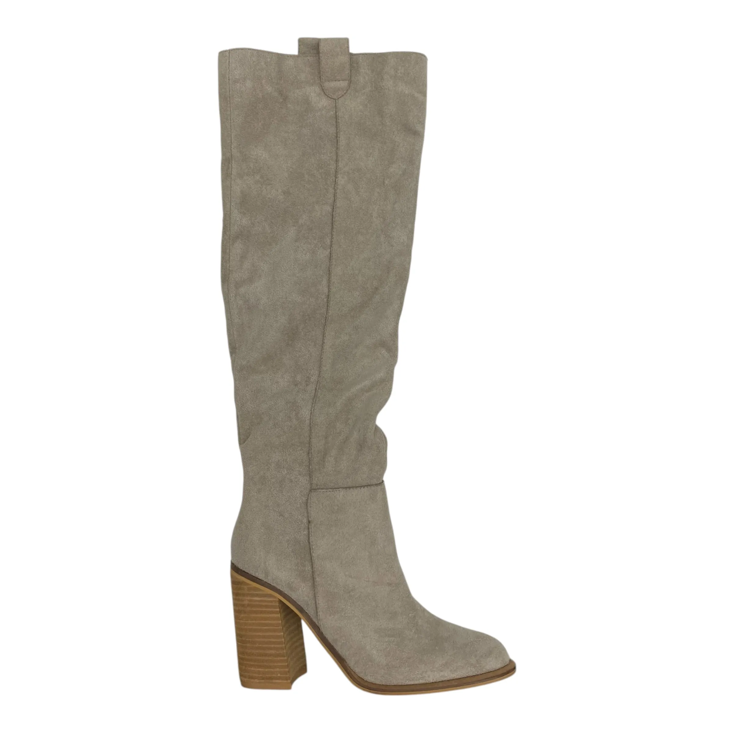 Boots Knee Heels By    Clothes Mentor In Tan, Size:6 Closed Toe Flexible Frame Weekend Camping