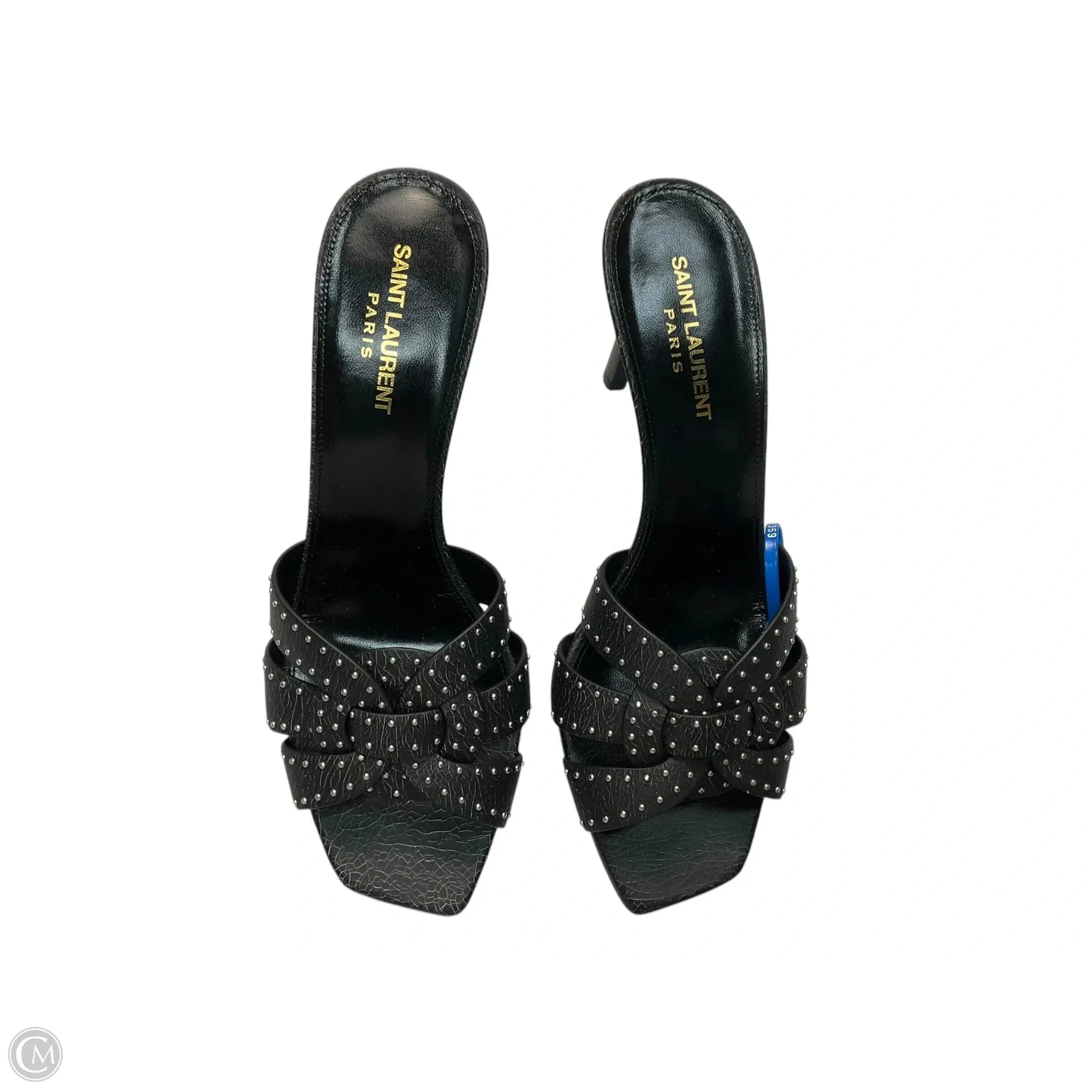 Shoes Luxury Designer By Yves Saint Laurent In Black, Size: 8.5 Abrasion Resistant Material