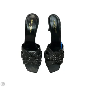 Shoes Luxury Designer By Yves Saint Laurent In Black, Size: 8.5 Abrasion Resistant Material
