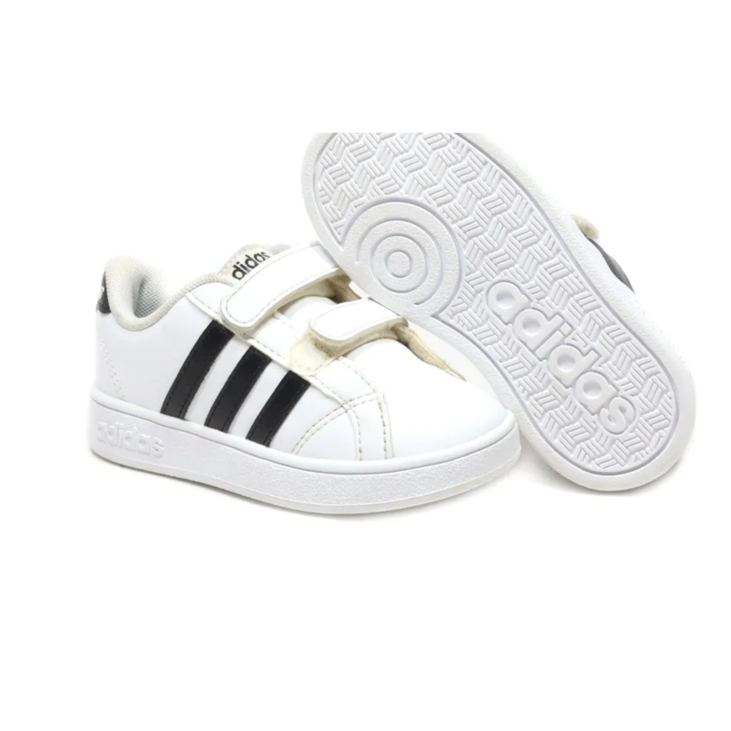 Adidas Grand Court Crawlers Leather White Colour For Kids
