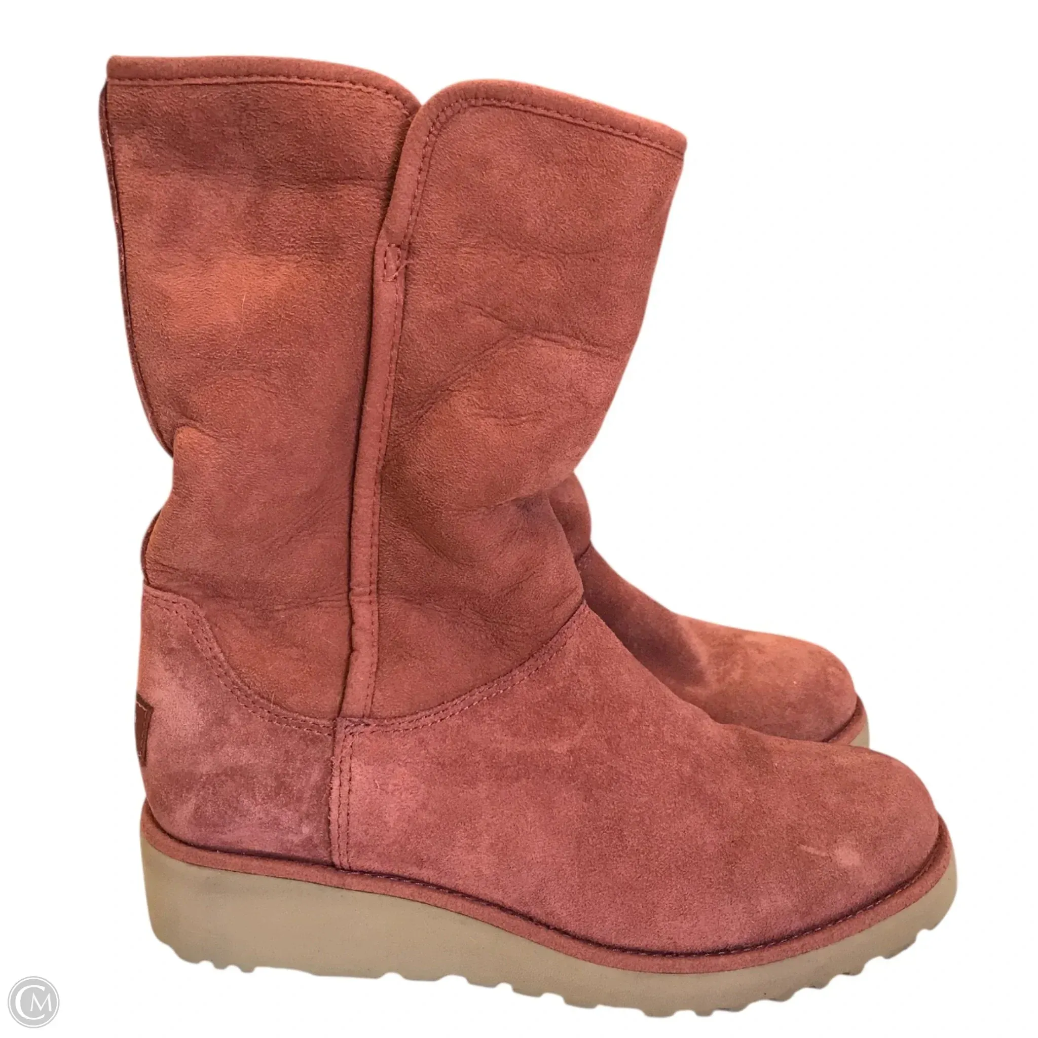 Boots Designer By Ugg In Orange, Size: 6 Cliff Edge