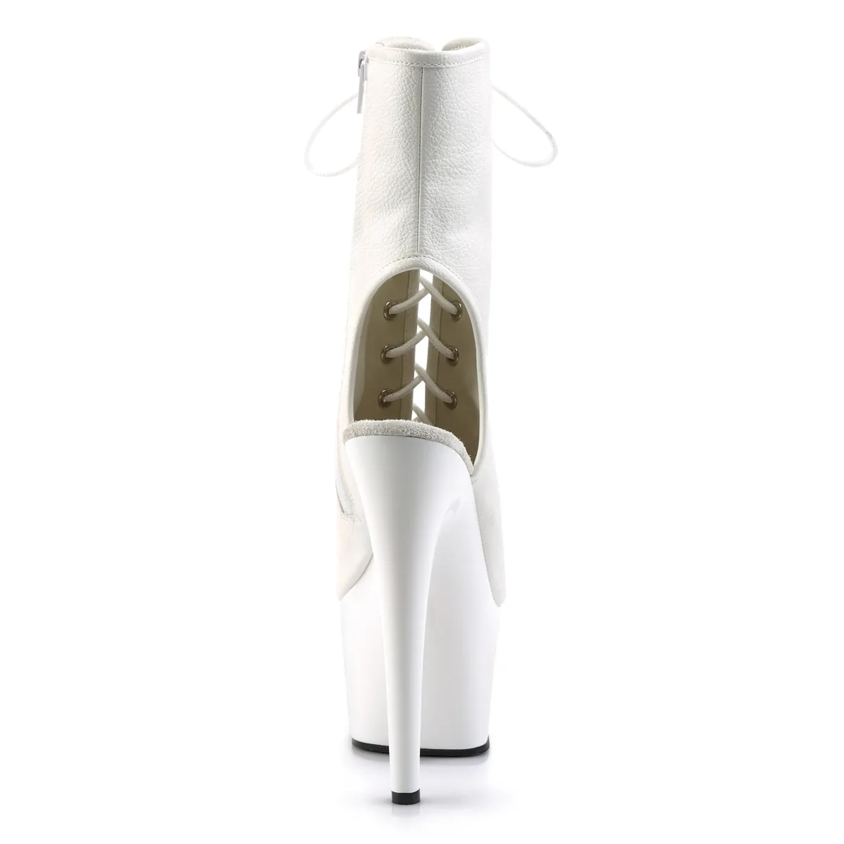 ADORE-1016 Pleaser White Faux Leather Sexy Platform Shoes (Pole Dancing Heels)