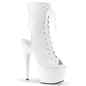 ADORE-1016 Pleaser White Faux Leather Sexy Platform Shoes (Pole Dancing Heels)