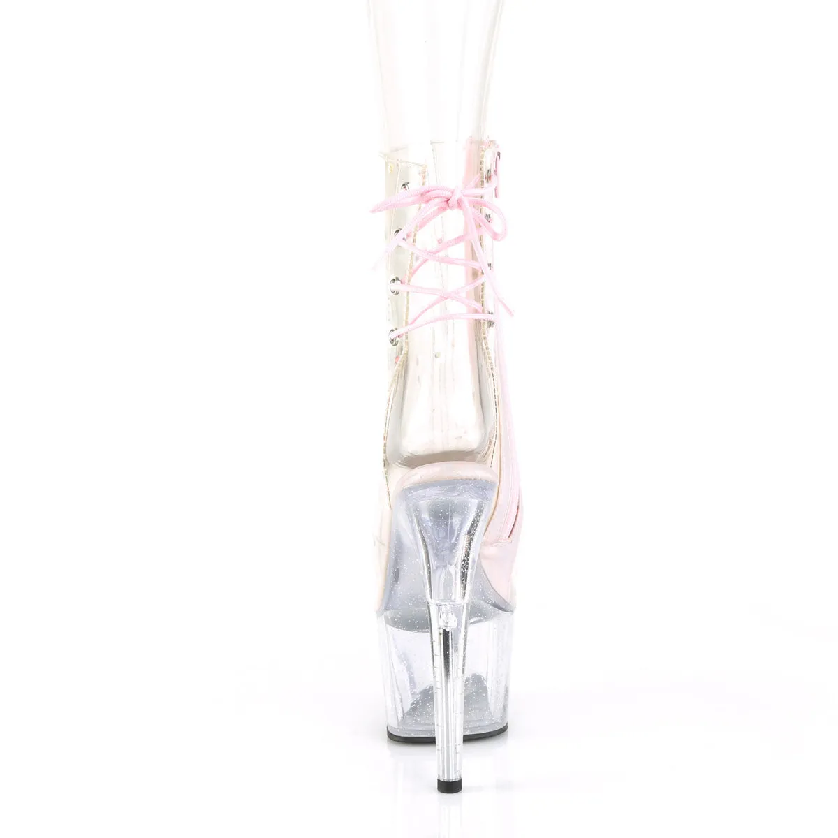 Adore 1018C-2 Clear 7" Heel Platform Ankle Boots Direct