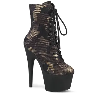 ADORE-1020CM Pleaser Green Camo-Mesh Sexy Platform Shoes (Pole Dancing Heels)