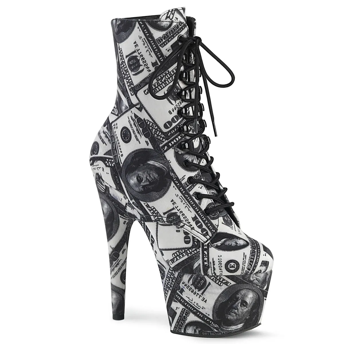 ADORE-1020DP Pleaser White & Black Sexy Platform Shoes (Pole Dancing Heels)