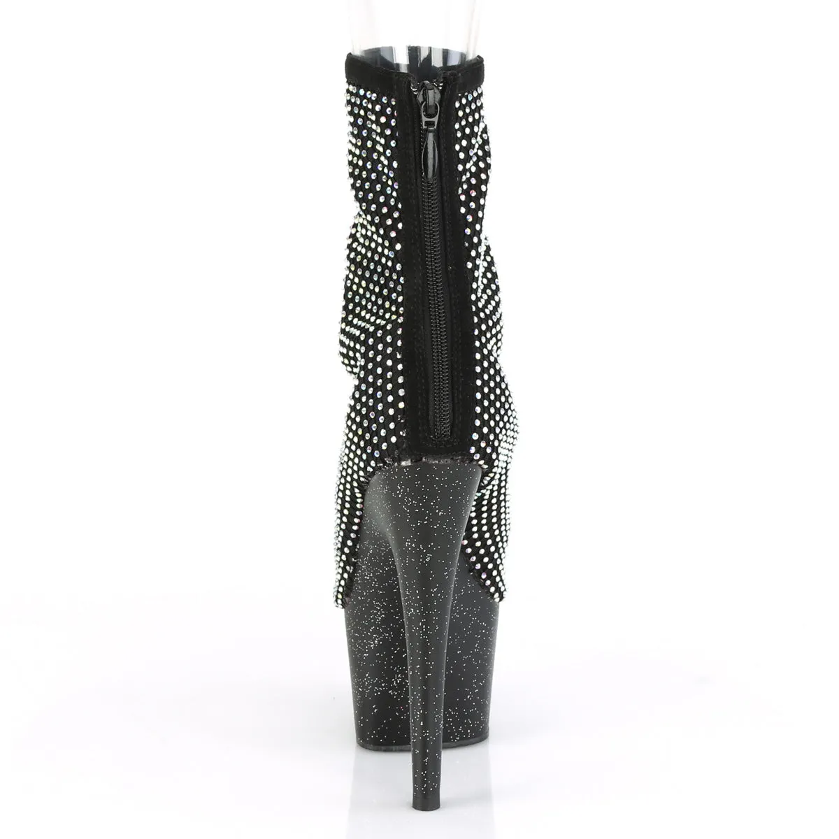 ADORE-1031GM Pleaser Black Fabric Sexy Platform Shoes (Pole Dancing Heels)