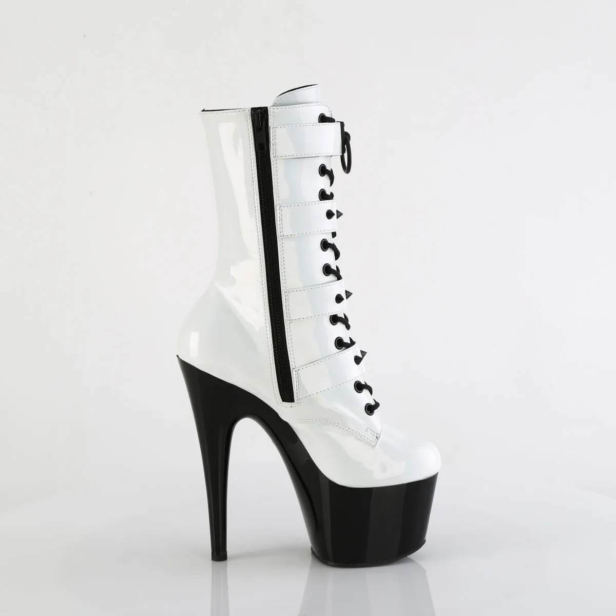 ADORE-1046TT Pleaser White Holo Patent Sexy Platform Shoes (Pole Dancing Heels)