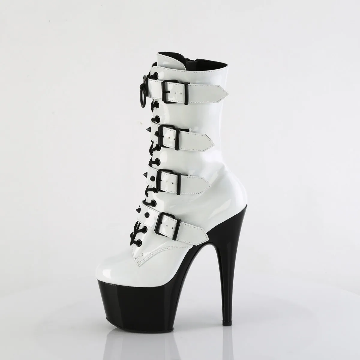 ADORE-1046TT Pleaser White Holo Patent Sexy Platform Shoes (Pole Dancing Heels)